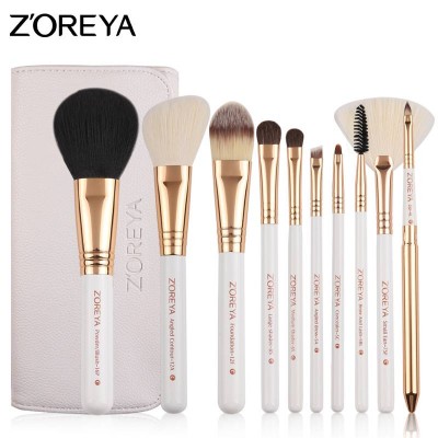 ZOREYA 10pcs High Quality 4 colors Makeup Brush Set Professional Fashion Make Up Brushes