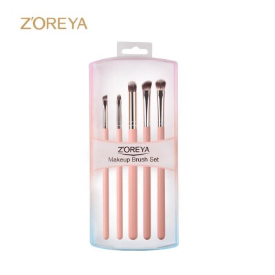 2017 Z'OREYA 5 pcs/set pink color beauty gift makeup brushes custom label makeup brush kits